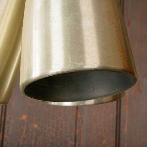 #37861 Salvaged Vintage 3 Bulb Metal Light Fixture image 7