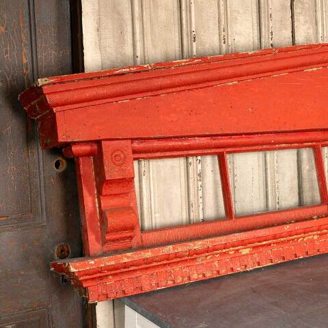 #38007 Salvaged Painted Wood Entry Door Pediment image 2