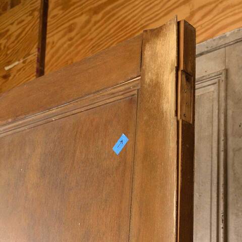 #38259 30x83 Salvaged Antique 3 Panel Interior Door image 7