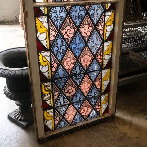 #38474 Antique Stained Glass Window image 2