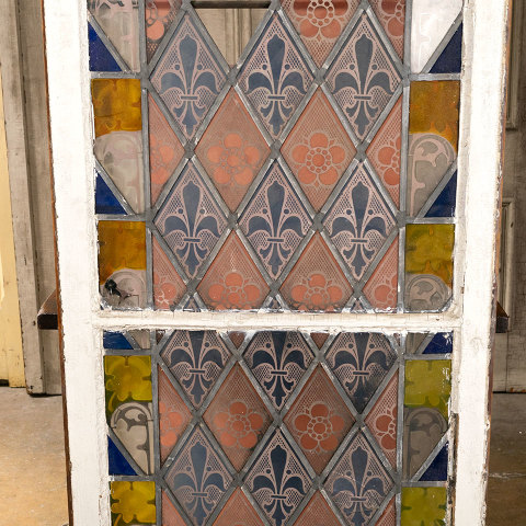 #38482 Antique Stained Glass Window image 2