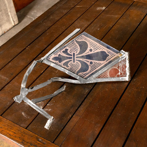 #38482 Antique Stained Glass Window image 4