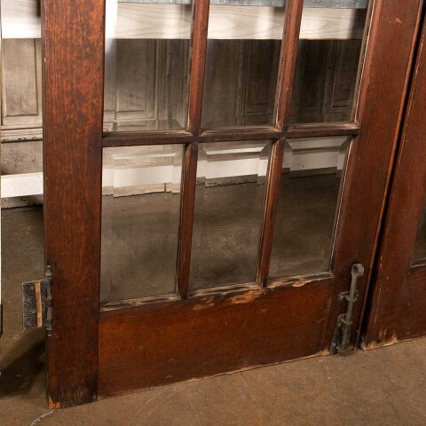 #38516 60x84 Antique Arched French Entry Doors image 4