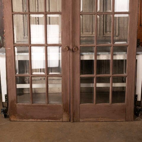 #38516 60x84 Antique Arched French Entry Doors image 6