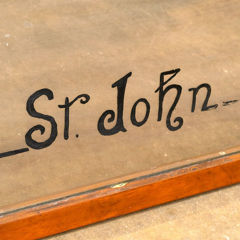 #38561 38x20 Salvage Wood Transom Window image 2