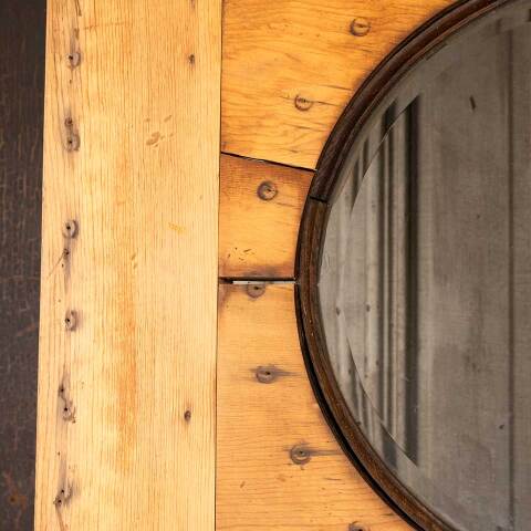 #38900 Salvaged Pine Doors with Beveled Portholes image 4