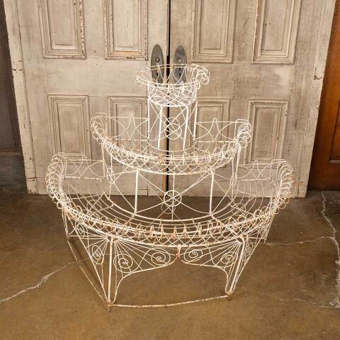 #39035 Antique Victorian Metal Wire Plant Stand image 7