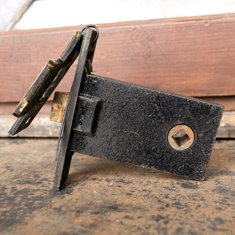 #39174 Salvaged Mortise Latch and Strike image 3