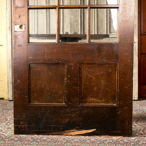 #39286 39x82 Antique Wood Classroom Door image 7