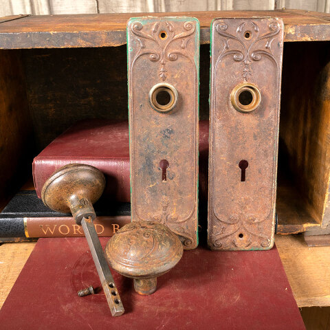 #39598 Antique Russell & Erwin Door Hardware Set image 5