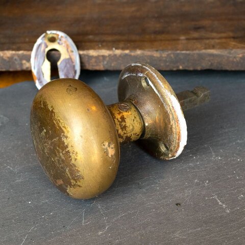 #39610 Antique Chantrell Entry Door Hardware Set image 5