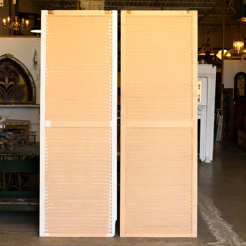 #39740 Pair of Salvaged Louvered Door Panels image 6