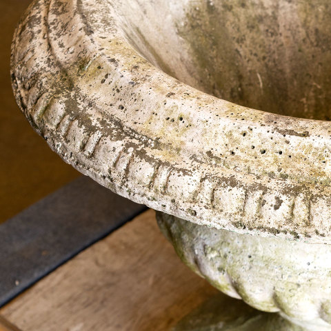 #39799 Pair of Vintage Concrete Garden Urns image 4