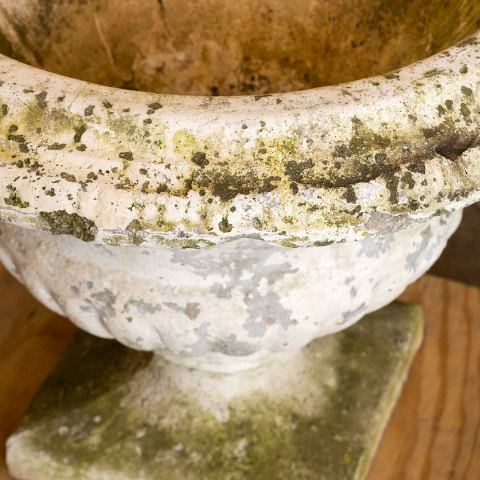 #39799 Pair of Vintage Concrete Garden Urns image 6