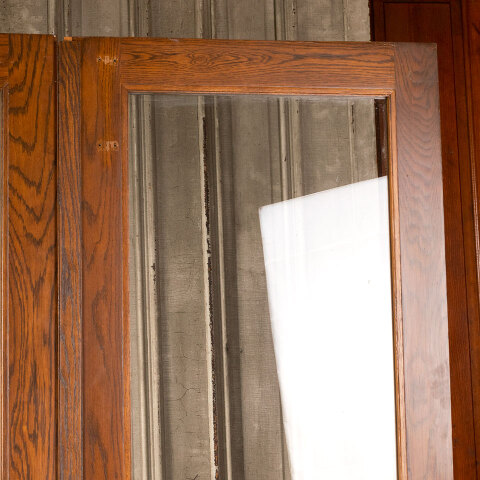 #40142 54x79 Salvaged Oak Full View Storm Doors image 2