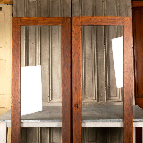 #40142 54x79 Salvaged Oak Full View Storm Doors image 7