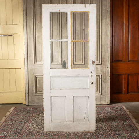 #40236 32x77 Antique Divided Lite Wood Entry Door image 1