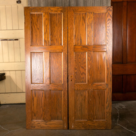 #40259 56x79 Salvaged 6 Panel Oak Interior Doors image 5