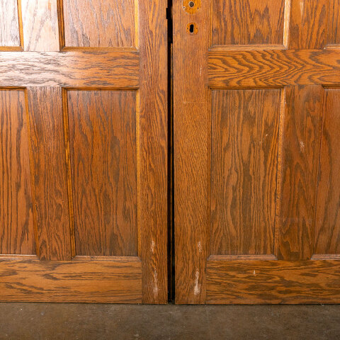 #40259 56x79 Salvaged 6 Panel Oak Interior Doors image 7
