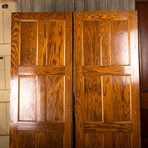 #40259 56x79 Salvaged 6 Panel Oak Interior Doors image 2