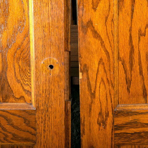 #40259 56x79 Salvaged 6 Panel Oak Interior Doors image 4