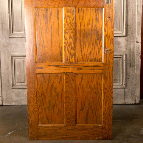 #40263 33x79 Salvaged 6 Panel Oak Interior Door image 3
