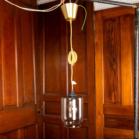#40310 Modern Glass and Brass Pendant Light image 6