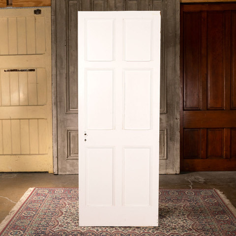 #40328 30x79 Salvaged 6 Panel Interior Oak Door image 4