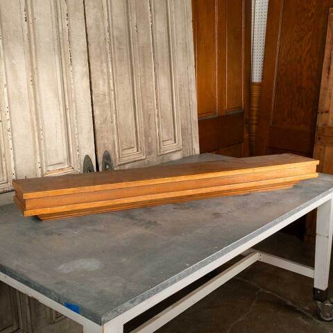 #40494 Salvaged Antique Oak Fireplace Mantel Shelf image 2