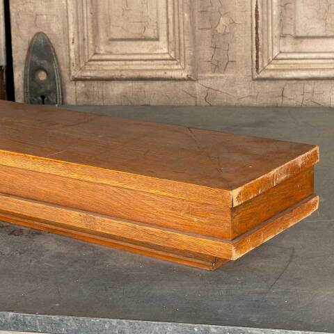 #40494 Salvaged Antique Oak Fireplace Mantel Shelf image 3