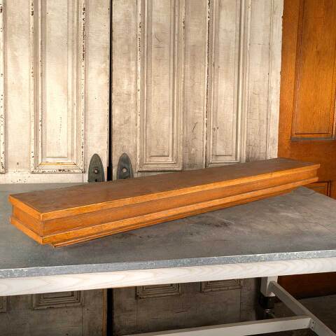 #40494 Salvaged Antique Oak Fireplace Mantel Shelf image 5