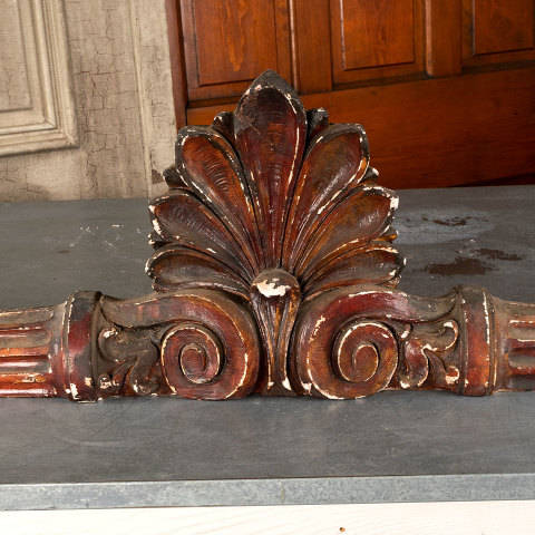 #40506 Antique Ornamental Plaster Pediment image 4