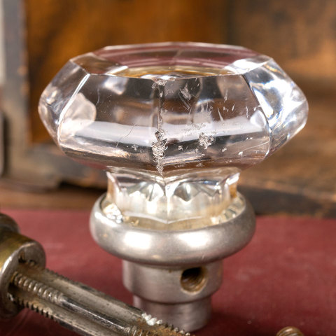 #40508 Antique Nickel and Glass Doorknob Set image 7