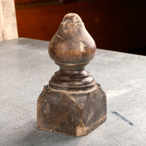 #40567 Antique Walnut Teardrop Finial image 3