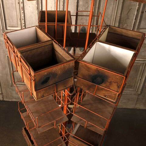 #41115 Antique Revolving Metal Store Display Rack image 5