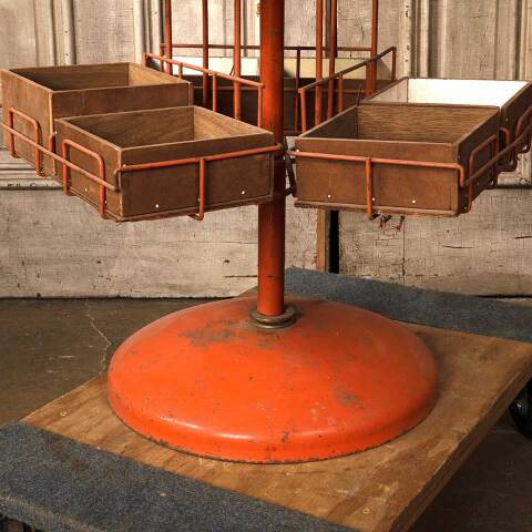 #41115 Antique Revolving Metal Store Display Rack image 6