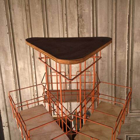 #41115 Antique Revolving Metal Store Display Rack image 8