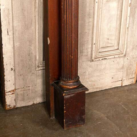 #41168 58x49 Salvaged Antique Oak Fireplace Mantel image 3