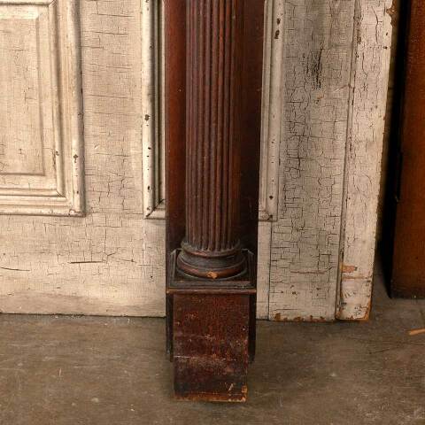 #41168 58x49 Salvaged Antique Oak Fireplace Mantel image 6