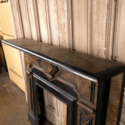 #41229 Antique Salvaged Cast Iron Fireplace Mantel image 5