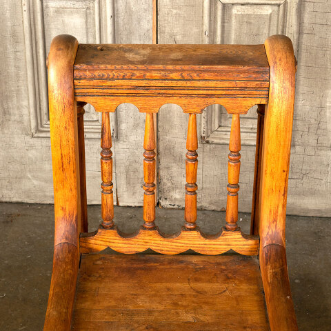 #41331 Unusual Antique Wood Step Chair image 4