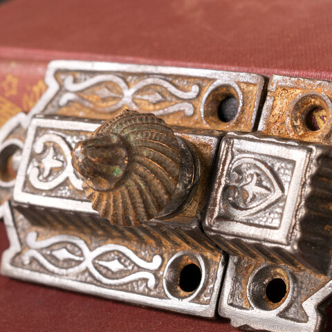 #41417 Antique Victorian Cabinet Door Latch image 3