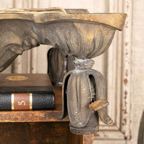 #41560 Salvaged Antique Cast Brass Light Fixture image 7