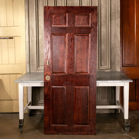 #41618 32x77 Salvaged 6 Panel Oak Interior Door image 4