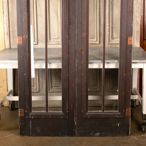 #41790 48x80 Salvaged Antique Wood Storm Doors image 3