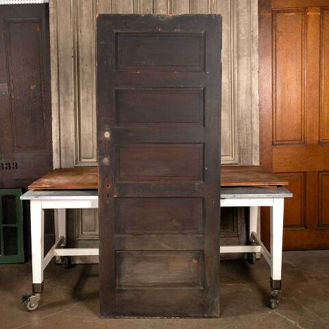 #41900 32x79 Antique 5 Panel Pine Interior Door image 5