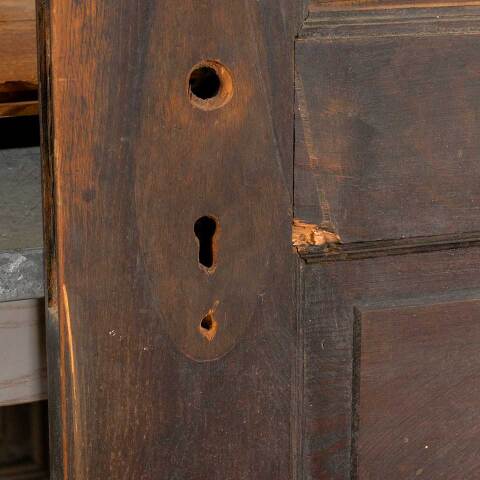 #41900 32x79 Antique 5 Panel Pine Interior Door image 8