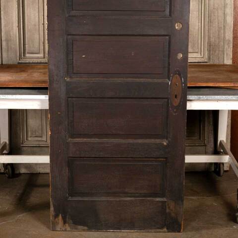 #41900 32x79 Antique 5 Panel Pine Interior Door image 4