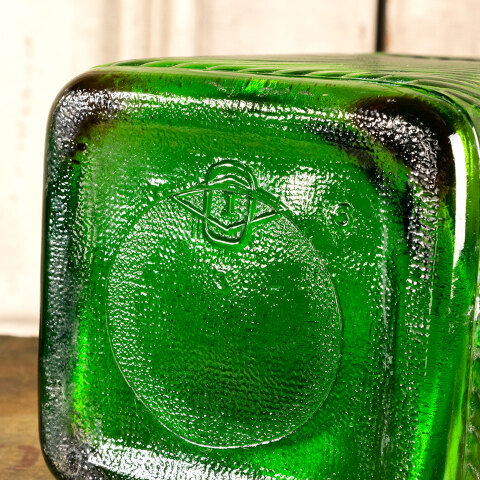 #42618 Vintage Owens Green Glass Hoosier Canister image 4