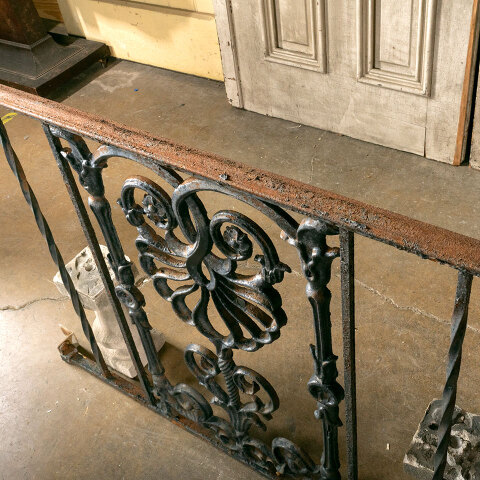 #42693 Salvaged Vintage Ornate Cast Iron Railing image 5